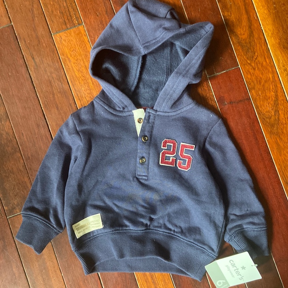 Carters hoodie size 6 months